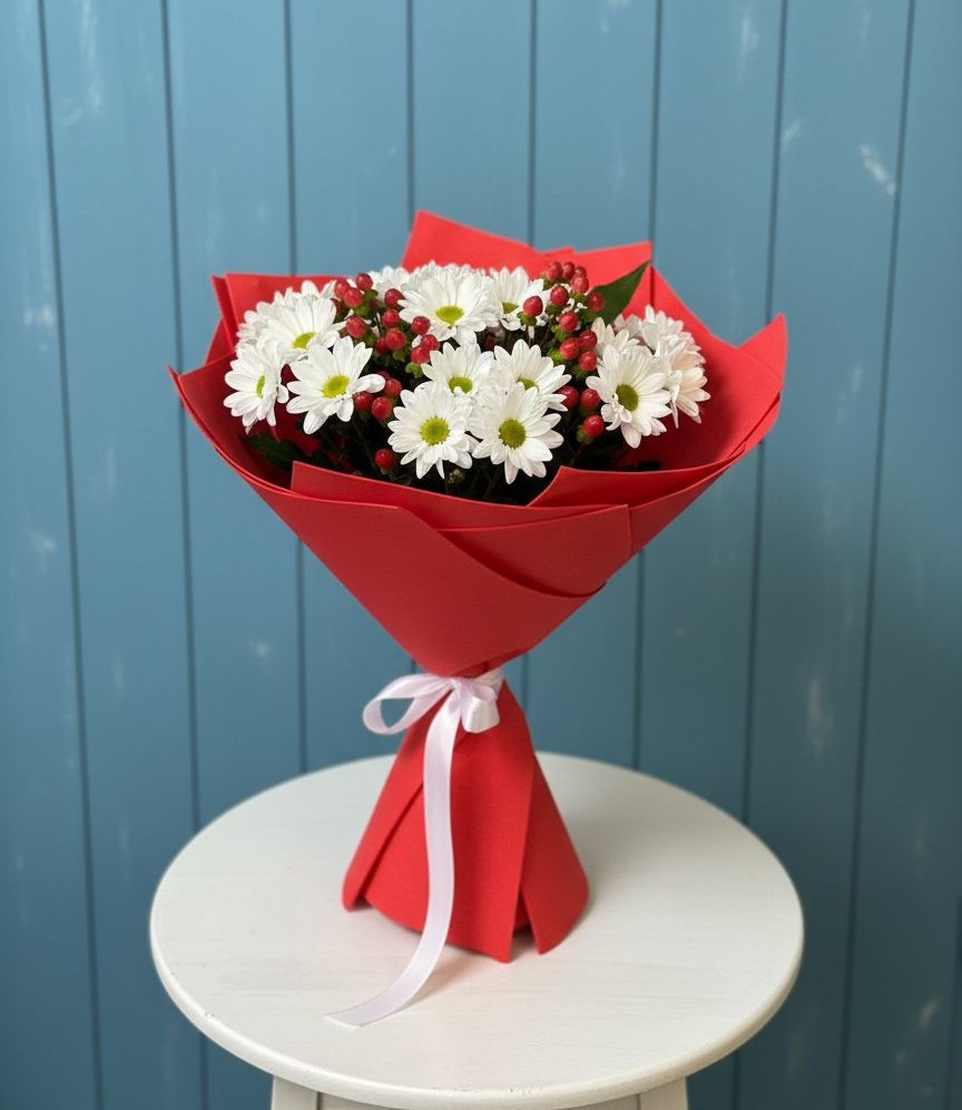 Букет цветов из: Хризантемы в Красноярском