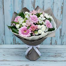Букет цветов из:  Герберы, Альстромерии и Хризантемы в Красноярском