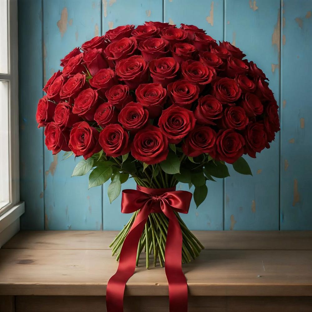 Букет Красные розы Блэк Меджик в Красноярском