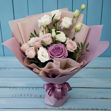 Букет цветов из:  Розы и Лизиантусы #REPLACE_PRED# Красноярском