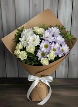 Букет цветов из:  Хризантемы и Розы в Красноярском