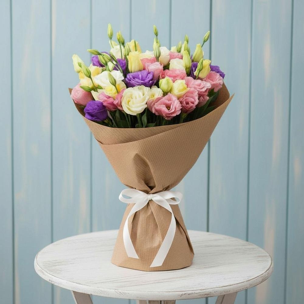 Букет цветов из: Лизиантусы в Красноярском