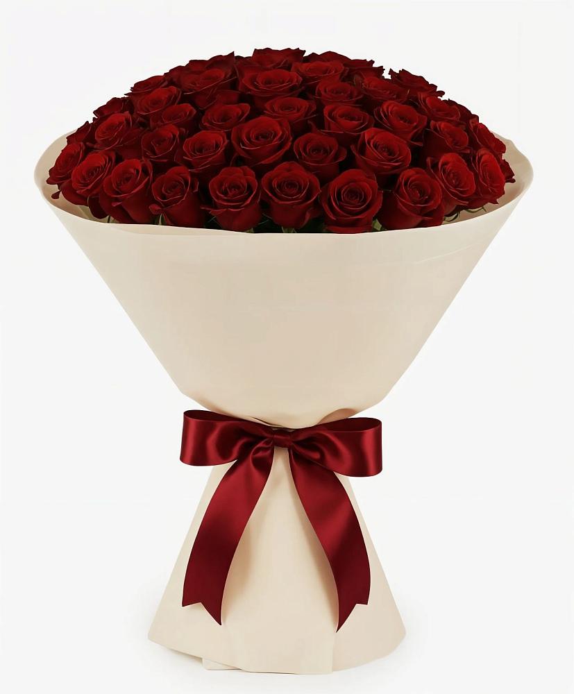 Букет 101 Бордовая роза Блэк Бакарра в Красноярском